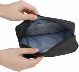 حقيبة سفر محمولة لتنظيم الأجهزة الإلكترونية والكابلات (أسود) (17 × 10 سم)-B0FTM7NG45-B0FTMDK9WB