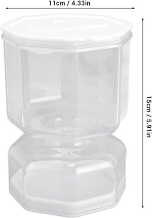 برطمان مخلل - وعاء بلاستيكي شفاف بغطاء للمخللات المنزلية - 15 سم- B0FT35RG58