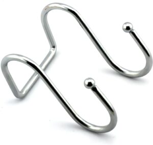 خطافات على شكل حرف S من الفولاذ المقاوم للصدأ، دائرية مصقولة، متينة، تتحمل حتى وزن 50 كيلوجرامًا أو أكثر، للمطبخ، وأدوات الحمام، والخزانة، وورشة العمل، مصنوعة من الفولاذ الصلب (عبوة من 5 قطع مزدوجة)-B0FSXLC7FS