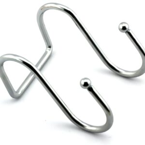 خطافات على شكل حرف S من الفولاذ المقاوم للصدأ، دائرية مصقولة، متينة، تتحمل حتى وزن 50 كيلوجرامًا أو أكثر، للمطبخ، وأدوات الحمام، والخزانة، وورشة العمل، مصنوعة من الفولاذ الصلب (عبوة من 5 قطع مزدوجة)-B0FSXLC7FS