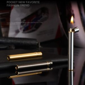 1pc (Without Gas) Mini Cigarette Lighter Grinding Wheel Flint Butane Gas BLack)-B0FWXGMZNW