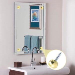 4 قطع مسمار مرآة غطاء زخرفي مسمار 25 مم / قطر الفولاذ المقاوم للصدأ ذهبي لامع-B0FTFK1BY7