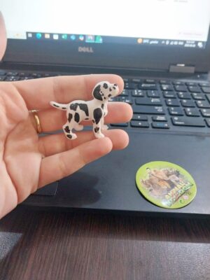 تمثال صغير لكلب دالماسي - لعبة قابلة للتجميع تمثال مصغر لطيف لجرو دالماسي، تمثال صغير لكلب دالماسي لديكور المنزل 3 * 4 سم-B0FSZTP6W8