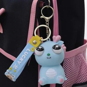 سلسلة مفاتيح محاكاة عين تنين متفجرة على شكل حيوان قلادة مبتكرة ذات عيون بارزة من مادة TPR قابلة للضغط بشكل إبداعي-B0FT3KD6MX