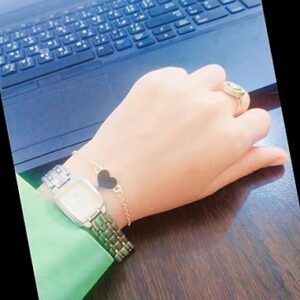 61qS4sXUYTL._AC_SY500_ قلادة أنيقة مطلية بالذهب مع سحر قلب من المينا الأسود - قلادة القلب الأسود – لمسة فخامة وأناقة خالدة - هدية رومانسية مثالية لها-B0FV38982W