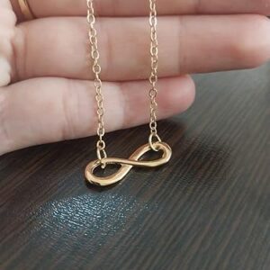 سوار أنيق ذهبي اللون للنساء بتصميم إنفينيتي - سلسلة حلقات أنيقة وقابلة للتعديل - هدية مثالية للحب والصداقة والحياة الأبدية-B0FV373JW9