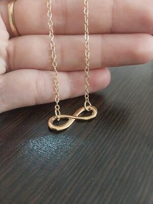سوار أنيق ذهبي اللون للنساء بتصميم إنفينيتي - سلسلة حلقات أنيقة وقابلة للتعديل - هدية مثالية للحب والصداقة والحياة الأبدية-B0FV373JW9