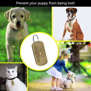 سلسلة مفاتيح معدنية للكلاب مع بصمة مخلب - سلسلة مفاتيح متينة لتعريف الحيوانات الأليفة، 2 × 4 سم-B0FSZLD5YK