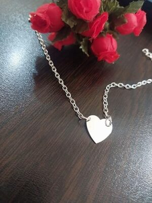 سوار أنيق على شكل قلب للنساء، سوار سلسلة مطلي بالفضة الإسترلينية قابل للتعديل، هدية مجوهرات بسيطة