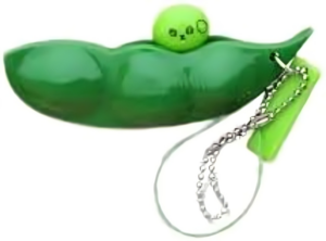 سلسلة مفاتيح مصنوعة من فول الصويا والبازلاء من شركة Squeeze-a-bean للهواتف المحمولة والمفاتيح - باللون الأخضر-B0G2GF5LV1