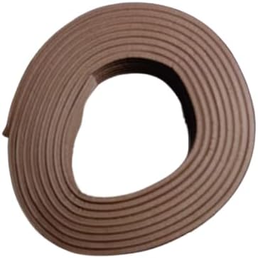 شريط مانع تسرب رغوي ذاتي اللصق بطول 6 أمتار للأبواب والنوافذ، عازل للصوت على شكل حرف D، لكل لفة، بني-B0G2GH56F5