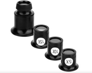 مجموعة عدسات مكبرة احترافية للمجوهرات  (4 قطع)-B0G1SMKL16