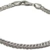 سوار/قلادة رجالي بسلسلة ثقيلة -فضي اللون، مقاس 20 سم-A06-B0G2GRMSQK