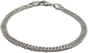 سوار/قلادة رجالي بسلسلة ثقيلة -فضي اللون، مقاس 20 سم-A06-B0G2GRMSQK