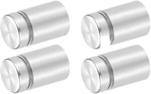 4 قطع) مثبتات فاصلة، مسامير فاصلة من الفولاذ المقاوم للصدأ (فضي - 16 × 25 مم)-B0G2LP8BT4