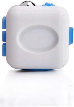 مكعب فاخر (أبيض وأزرق) - ديكور مكتب عصري وأداة لتخفيف التوتر-B0G2H3GKLP