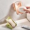 B0FZKQ4NGM- (1pcs) Self-Draining Waterfall Soap Dish - Modern Sloped Design for Bathroom & Kitchen