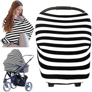 Nursing Breastfeeding Cover Baby Car Seat Cover Canopy Stretchy Carseat Canopy Grocery-B0FZ43R36W