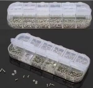 مجموعة إصلاح النظارات (600 قطعة) - براغي دقيقة، وصواميل، وغسالات، ومفكات للنظارات، والنظارات الشمسية، والساعات-