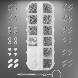 مجموعة إصلاح النظارات (600 قطعة) - براغي دقيقة، وصواميل، وغسالات، ومفكات للنظارات، والنظارات الشمسية، والساعات-