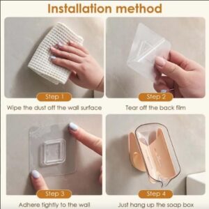 B0FZKQ4NGM- (1pcs) Self-Draining Waterfall Soap Dish - Modern Sloped Design for Bathroom & Kitchen