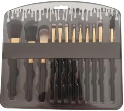 مجموعة فرش مكياج احترافية فاخرة (12 قطعة)-B0G1YM34Z9