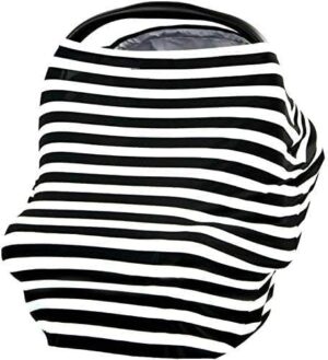 Nursing Breastfeeding Cover Baby Car Seat Cover Canopy Stretchy Carseat Canopy Grocery-B0FZ43R36W