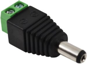 موصل طاقة تيار مستمر بمقبس ذكر مع محول كتلة طرفية لولبية - محول 12 فولت / 5 فولت بدون لحام-B0G2M8PRY3