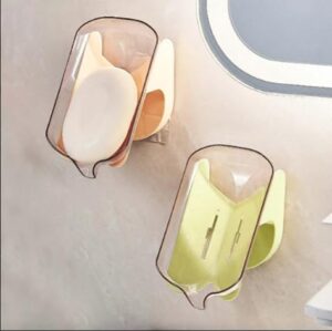 B0FZKQ4NGM- (1pcs) Self-Draining Waterfall Soap Dish - Modern Sloped Design for Bathroom & Kitchen
