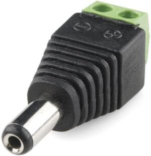 موصل طاقة تيار مستمر بمقبس ذكر مع محول كتلة طرفية لولبية - محول 12 فولت / 5 فولت بدون لحام-B0G2M8PRY3