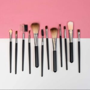 مجموعة فرش مكياج احترافية فاخرة (12 قطعة)-B0G1YM34Z9