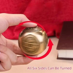 كرة الحظ النحاسية من بريسكفيل، 6 جوانب قابلة للدوران-B0G1T88JT5