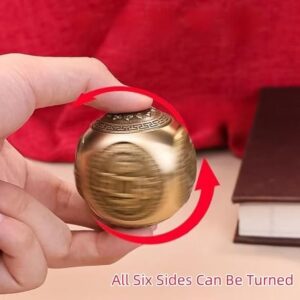 أداة دوارة من البرونز بستة وجوه لتخفيف التوتر و لتخفيف القلق-B0G1MT393S