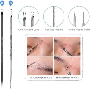 مجموعة إبر حب الشباب (4 قطع)، علاج الرؤوس السوداء والبثور-B0G1MYRPHX