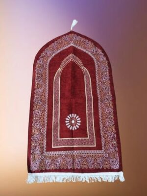 سجادة صلاة إسلامية فاخرة – مخمل ناعم بتصميم مطرز أنيق مقاس 65 × 122 سم-B0G1M8MHWZ