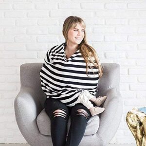 Nursing Breastfeeding Cover Baby Car Seat Cover Canopy Stretchy Carseat Canopy Grocery-B0FZ43R36W