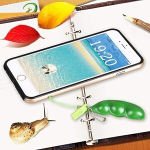 سلسلة مفاتيح مصنوعة من فول الصويا والبازلاء من شركة Squeeze-a-bean للهواتف المحمولة والمفاتيح - باللون الأخضر-B0G2GF5LV1