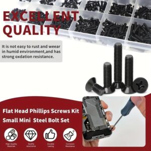 طقم براغي بديلة لأجهزة الكمبيوتر المحمولة والدفتري، مكون من 400 قطعة، لمجموعة براغي صغيرة عالمية، أدوات إصلاح يدوية، براغي فضية صغيرة الحجم - مختلط (أسود)-B0G4JPZDT1