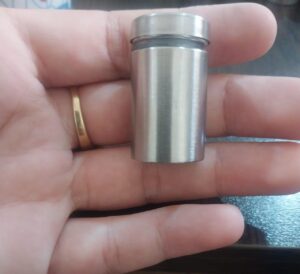 4 قطع) مثبتات فاصلة، مسامير فاصلة من الفولاذ المقاوم للصدأ (فضي - 16 × 25 مم)-B0G2LP8BT4