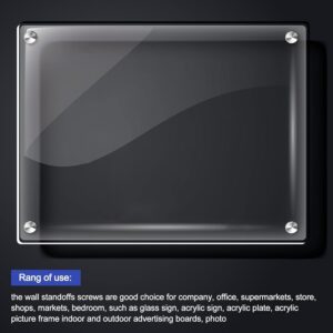 (4 قطع) مثبتات فاصلة، مسامير فاصلة من الفولاذ المقاوم للصدأ،(فضي - 2 سم × 3.5 سم)-B0G2LYSS4B