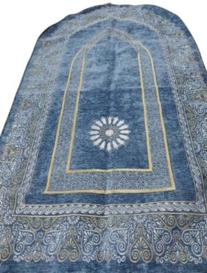 سجادة صلاة إسلامية فاخرة – مخمل ناعم بتصميم مطرز أنيق مقاس 65 × 122 سم-B0G1M8MHWZ