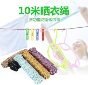 حبل غسيل من الكتان الطبيعي بطول 10 أمتار - حبل غسيل سميك من القطن-B0G2MH1ZQ5