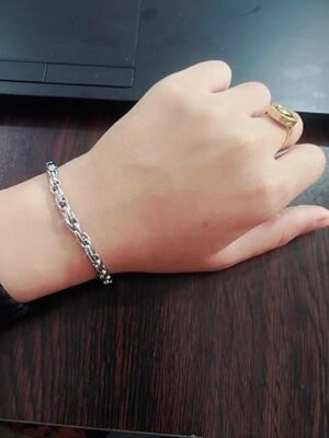 سوار/قلادة رجالي بسلسلة ثقيلة مقاس 20 سم A05-B0G2GQWZHL