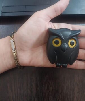 (قطعة واحدة) خطاف مفاتيح على شكل بومة - لون أسود 5 سم × 6 سم-B0G2MDQ8F3