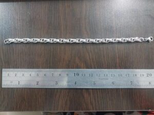 سوار/قلادة رجالي بسلسلة ثقيلة - فضي اللون، مقاس 20 سم A1-B0G2GRJCJW