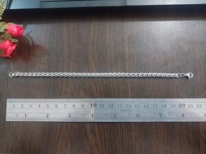 سوار/قلادة رجالي بسلسلة ثقيلة - فولاذ مقاوم للصدأ فاخر - مقاوم للحساسية، مقاوم للتآكل، فضي اللون، مقاس 20 سم A02-B0G2GMPNNG