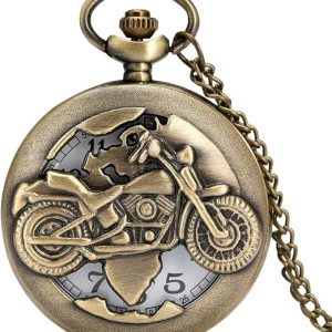 ساعة جيب كوارتز للرجال بتصميم رومان هولو بانك برونزيبتصميم ثلاثي الأبعاد، بتصميم هيكل عظمي، خيار مثالي للهدايا وجيوب السيارة أو الجينز، B0G4H7SKY4