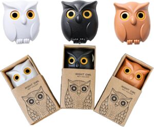 (قطعة واحدة) خطاف مفاتيح على شكل بومة - لون أسود 5 سم × 6 سم-B0G2MDQ8F3