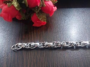 سوار/قلادة رجالي بسلسلة ثقيلة - فضي اللون، مقاس 20 سم A1-B0G2GRJCJW