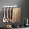 B0FZKMSW2C-(1pcs) Stainless Steel Wall Mount Coat Rack with 5 Hooks - Heavy Duty Modern Hanger for Entryway, Bathroom, Kitchen, a nd Bedroom – Rustproof Brushed Finish Length: 36.5 cm